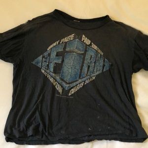Vintage thrashed paper thin tshirt The Firm Jimmy Page band tee